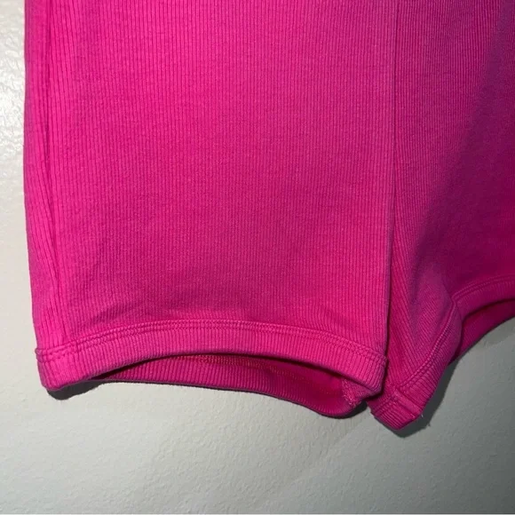 Zara pink high waisted cotton rib micro shorts size medium - Picture 5 of 5